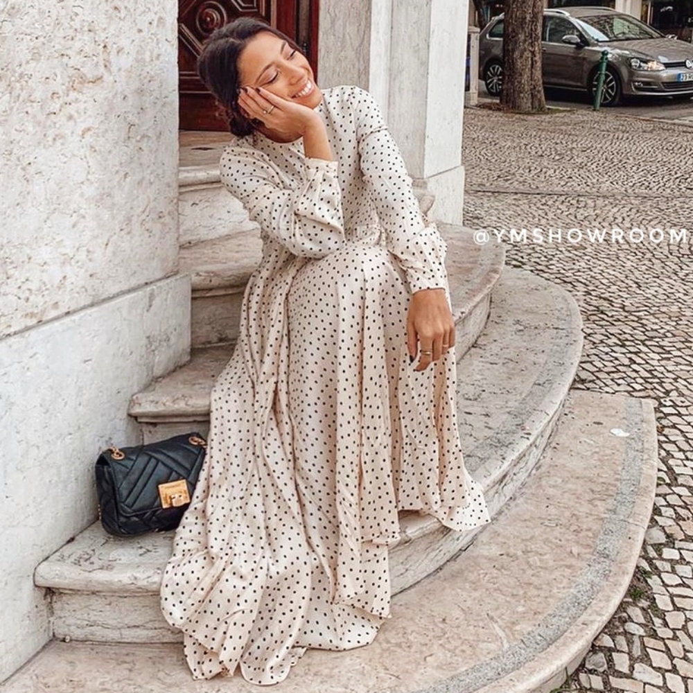 🔥ZARA Wrinkle effect maxi dress